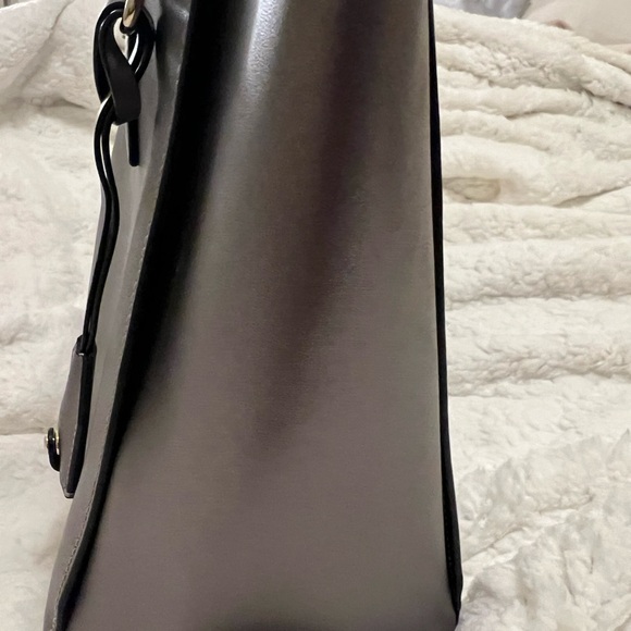 Kate Spade Gun Metal Tote Purse. 100% Cow Leather. - Picture 7 of 10